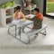 Gardenised Kids Picnic Table, White, Plastic, 21.3 in H Overall QI004602WT - alternate 3